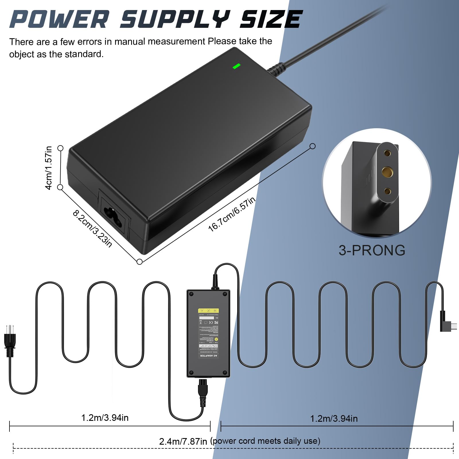 Amazon.com: 230W 19.5V 11.8A Razer Blade Charger, 3-Prong AC